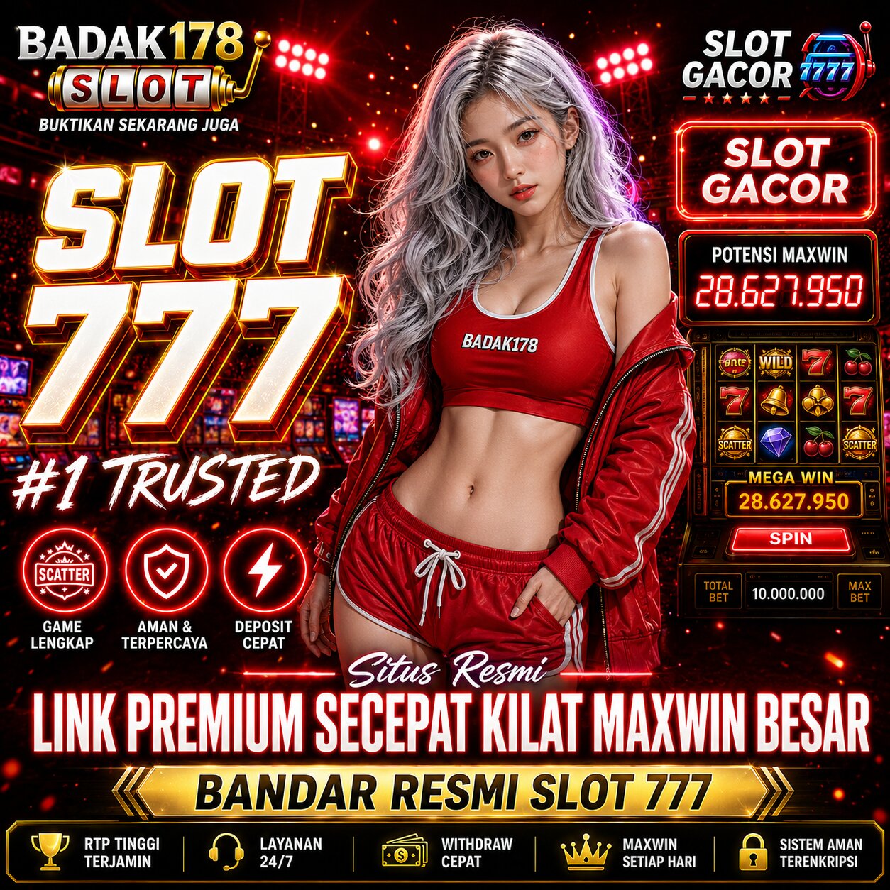 BADAK178: Penyedia Link Premium Secepat Kilat Maxwin Besar Bersama Bandar Resmi Slot 777 in Medan